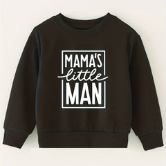 Mama's Little Man Baby Sweatshirt Spring Autumn Long Sleeve Sports Top