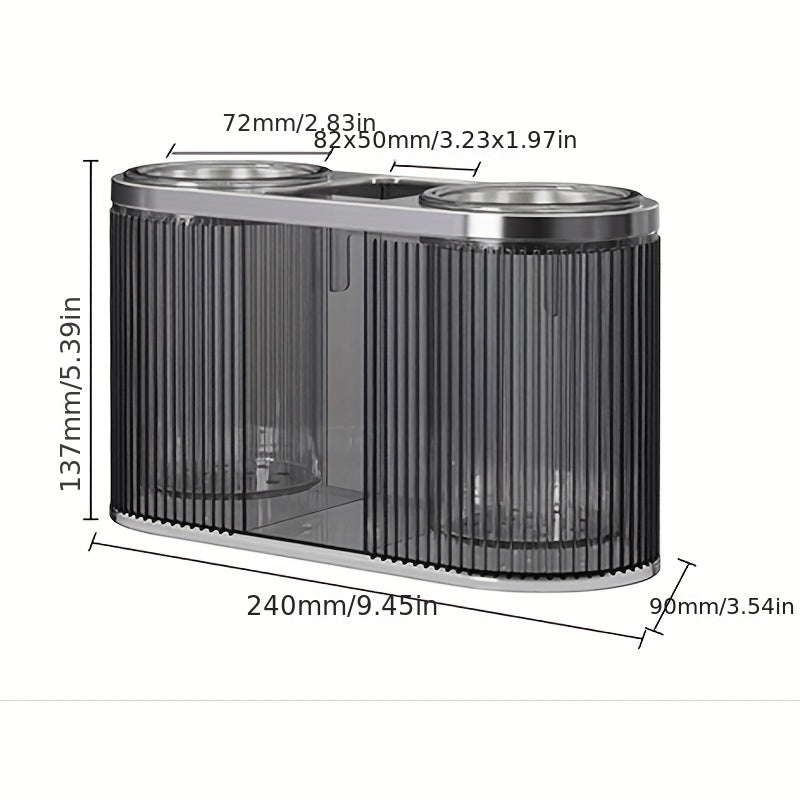 Wall Mounted Utensil Holder with Metal Rack - Stylish Kitchen Cutlery Storage