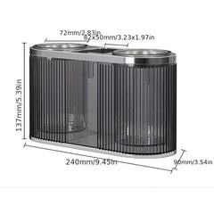 Wall Mounted Utensil Holder with Metal Rack - Stylish Kitchen Cutlery Storage