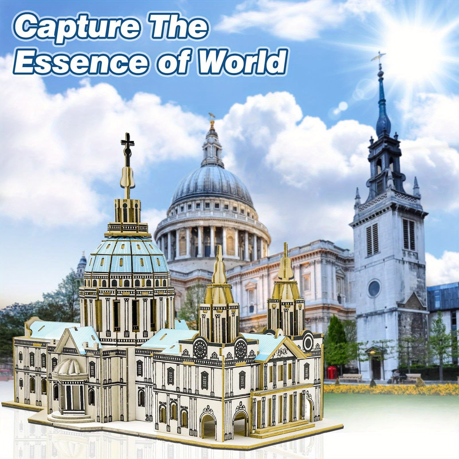 237pcs St Paul's Cathedral Wooden Puzzle 3D Jigsaw for Adults & Teens