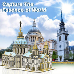 237pcs St Paul's Cathedral Wooden Puzzle 3D Jigsaw for Adults & Teens