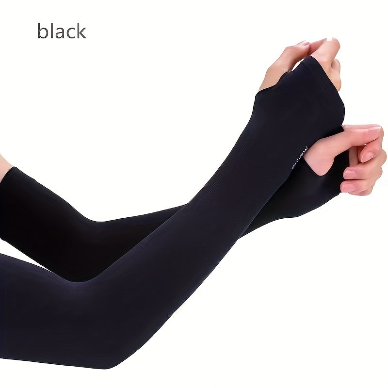 Solid Ice Sleeve Sun Protection Gloves for Outdoor