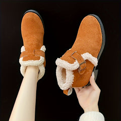 Women's Plush Lined Thermal Furry Snow Boots