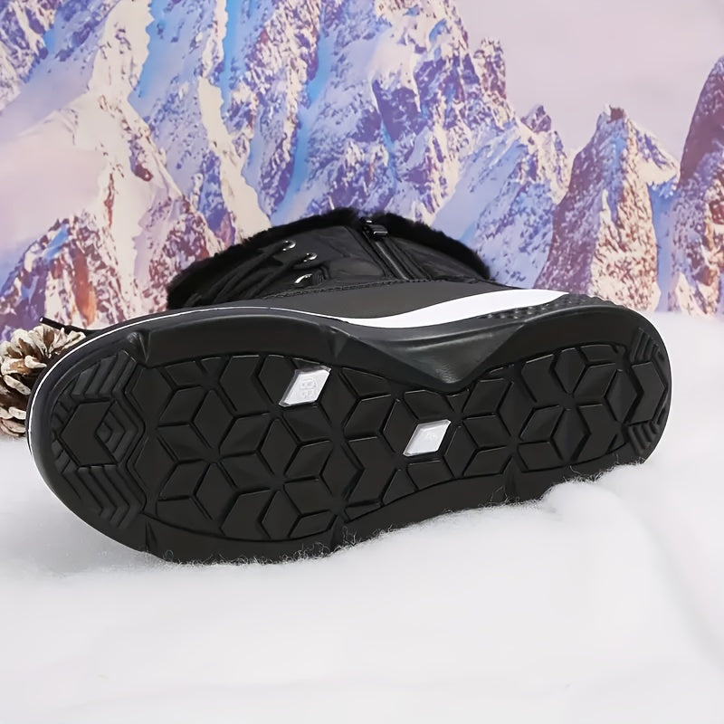 Women's Winter Snow Boots Waterproof Fleece Lined Non Slip Mid Calf