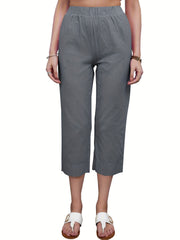 High Waist Cropped Pants for Summer & Spring