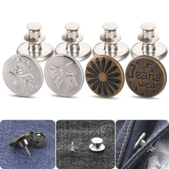 8pcs Adjustable Jean Button Pins for Pants Installation