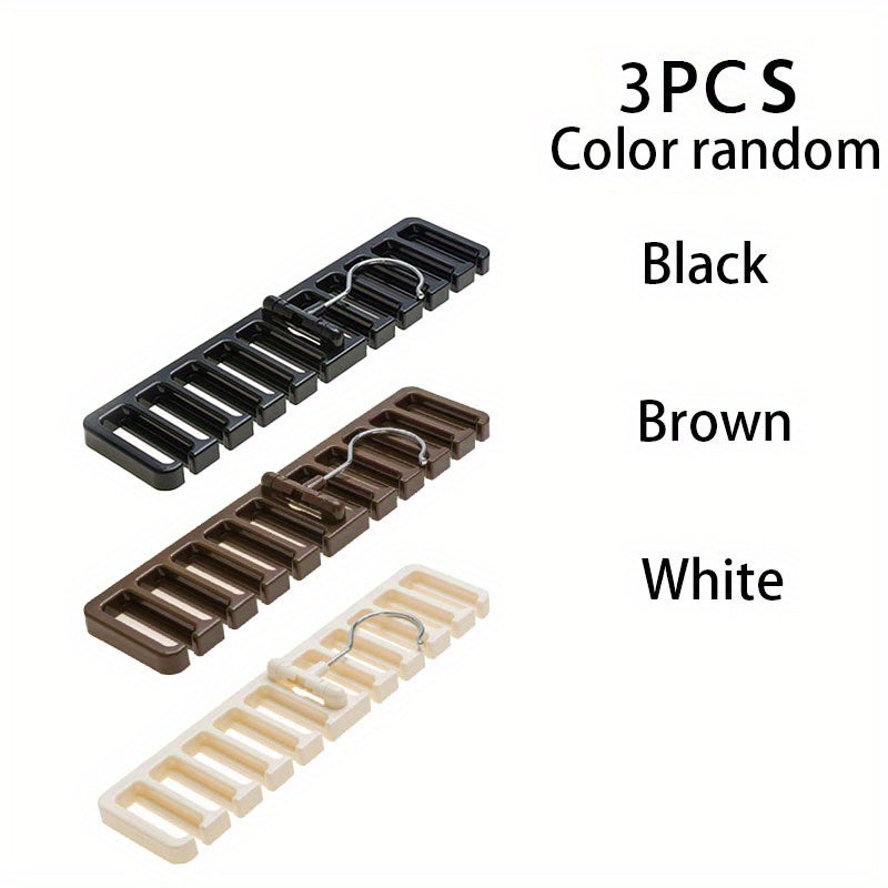 10-in-1 Leather Belt Storage Rack Multifunctional Tie Scarf Organizer