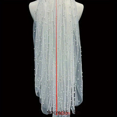 Wedding Veil Tulle with Flocked Polka Dots Hair Accessory
