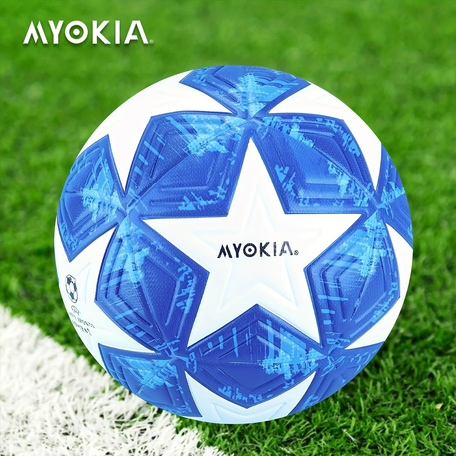 MYOKIA Leather Soccer Ball Seamless Ideal for Match Games