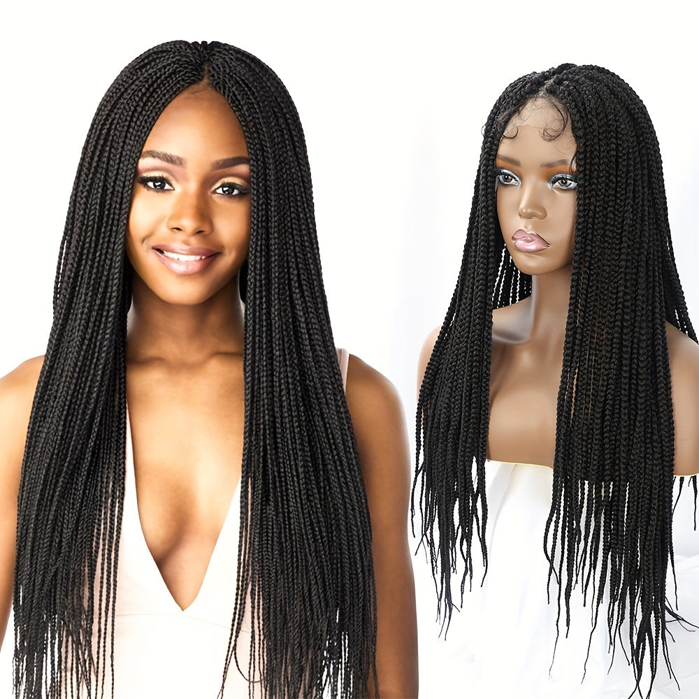 86 36 Cm Lace Knotless Box Braided Wigs For Women