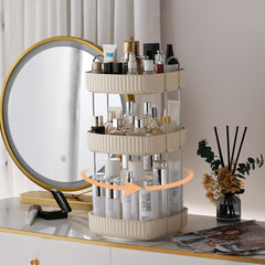 360 Rotating Makeup Organizer for Vanity Skincare Clear Make Up Storage