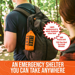 Insulated Emergency Tent 2 Person Waterproof+Whistle