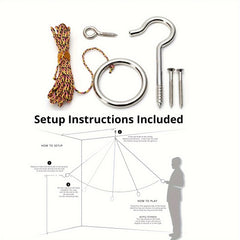 Hook And Ring Toss Games Outdoor Indoor Stainless Hardware Nylon String