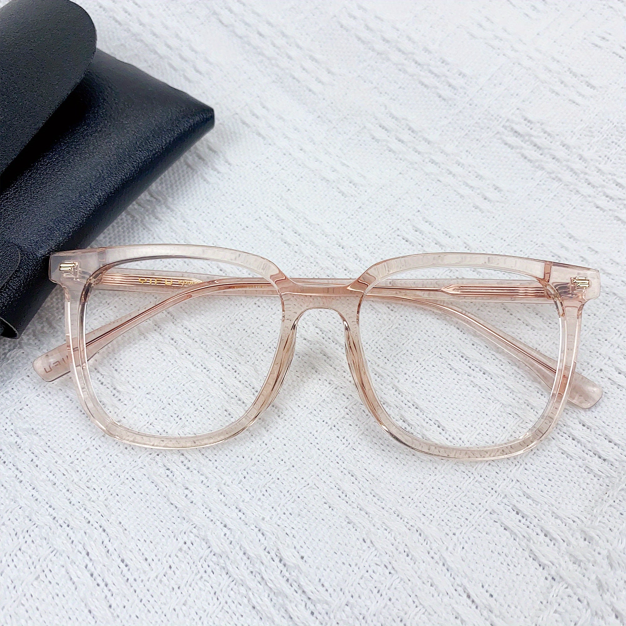 Oversized Square Frame Light-Blocking Glasses