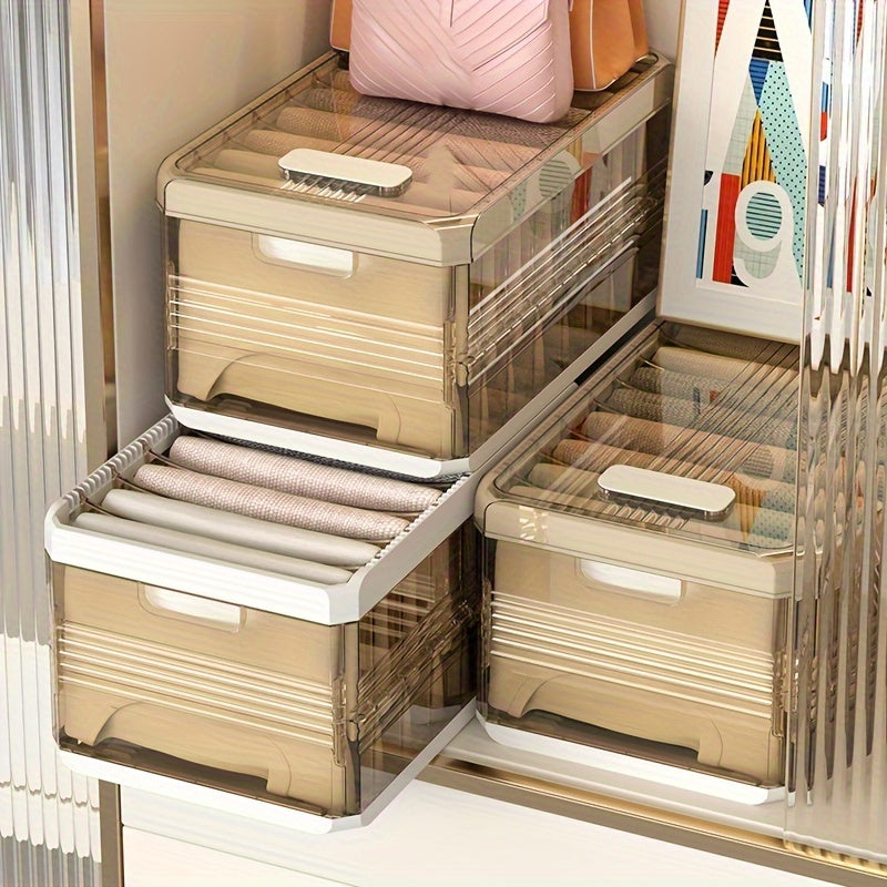Wardrobe Clothes Pants Storage Box for Jeans Layered Organization