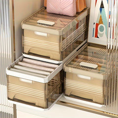 Wardrobe Clothes Pants Storage Box for Jeans Layered Organization