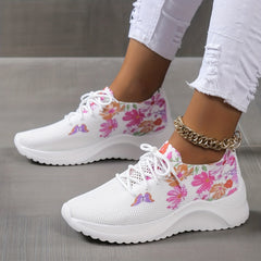 Butterfly & Flower Pattern Soft Sole Woven Shoes