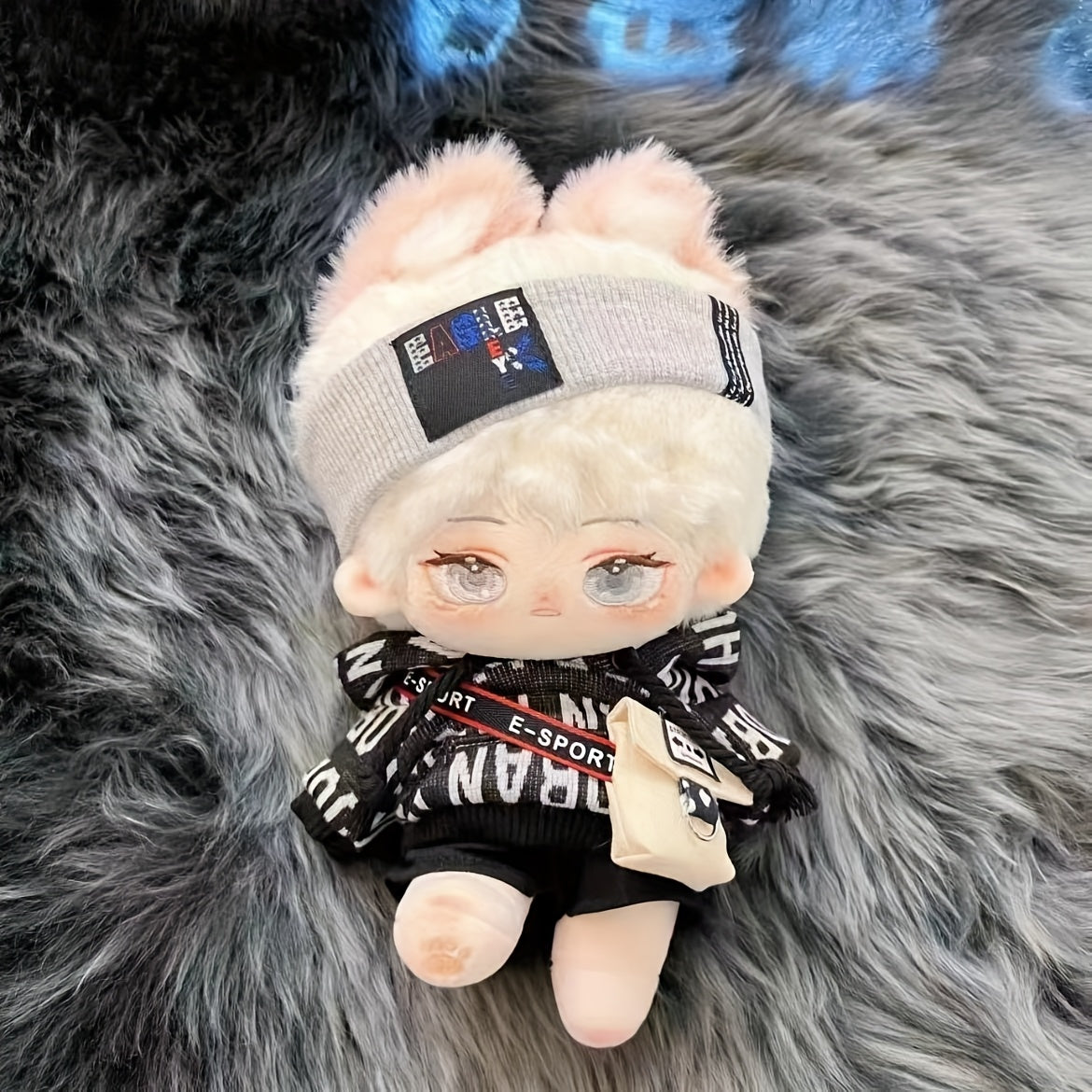 Anime Doll with Glasses & Headband Soft Polyester Material