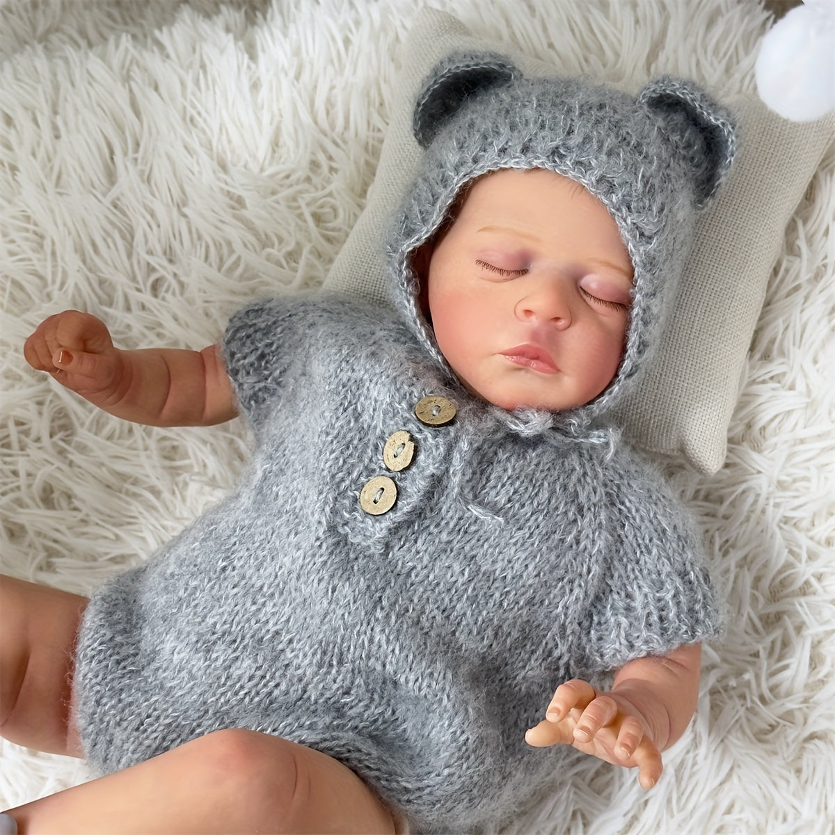 18" Reborn Doll Sleep Baby Soft Body 3D Vein Skin Art Doll