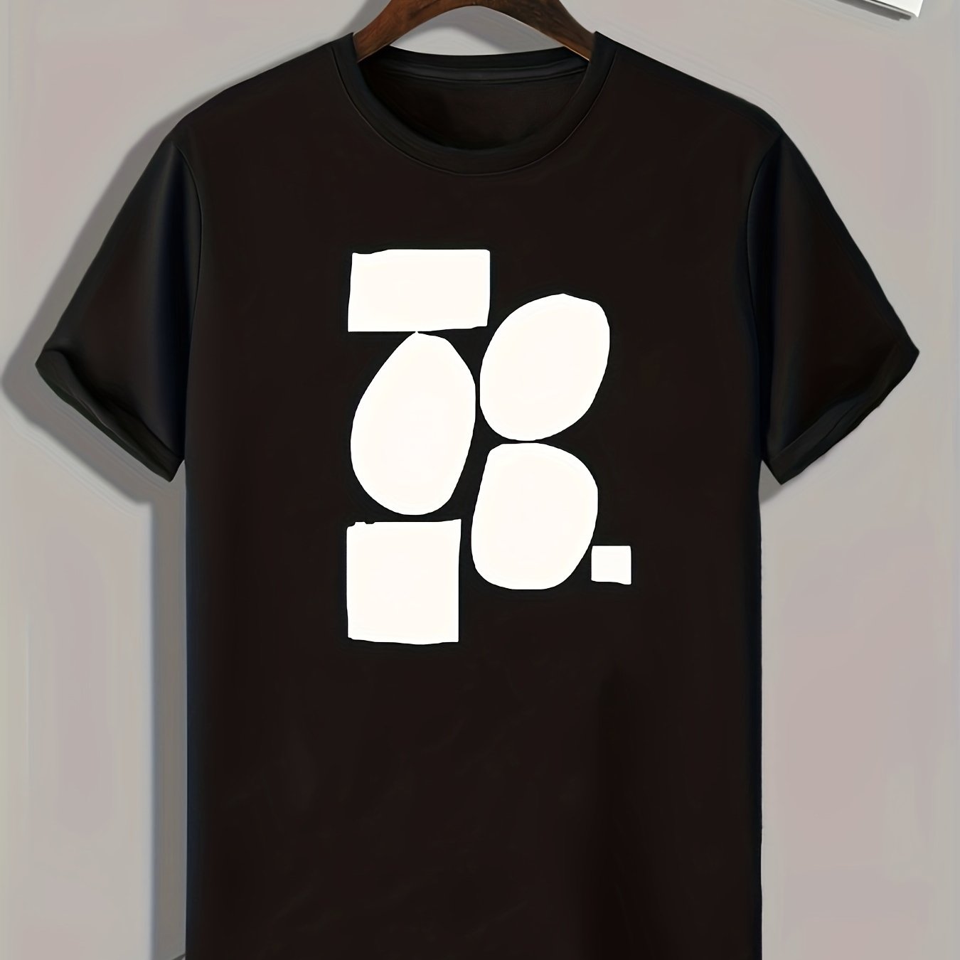 Geometric Pattern Print Men's Sports T-shirt
