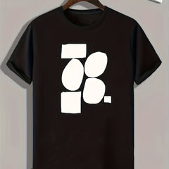 Geometric Pattern Print Men's Sports T-shirt