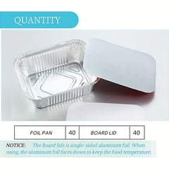 100pcs Disposable Aluminum Frying Pan with Lid for Outdoor Camping