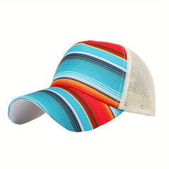 Distressed Criss Cross Ponytail Cap Outdoor Casual Hat
