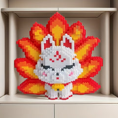 9-Tailed Fox Building Blocks Set for Adults - DIY Animal Model Kit