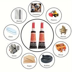 10pcs Instant Strong Bond Liquid Glue Cyanoacrylate Adhesive Nail Gel 502