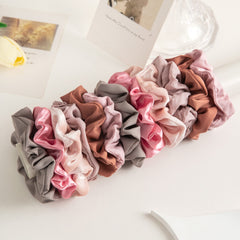 12pcs Soft Silk Hair Scrunchies For Women Girls, Stain Scrunchie Bundle
