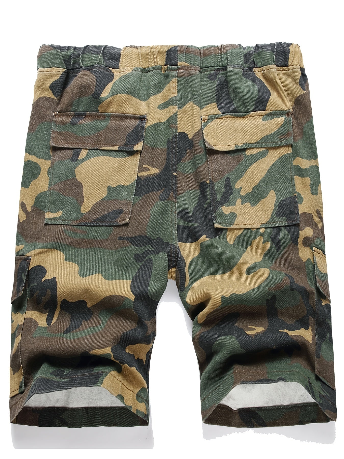 Men's Camo Cargo Shorts Drawstring Waist