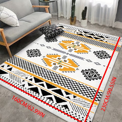Modern Velvet Moroccan Area Rug Soft Non Slip Floor Mat for Living Room Bedroom