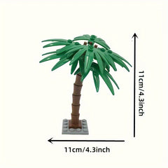 Beach Palm Tree Coconut Tree Building Block Plant Scene Set