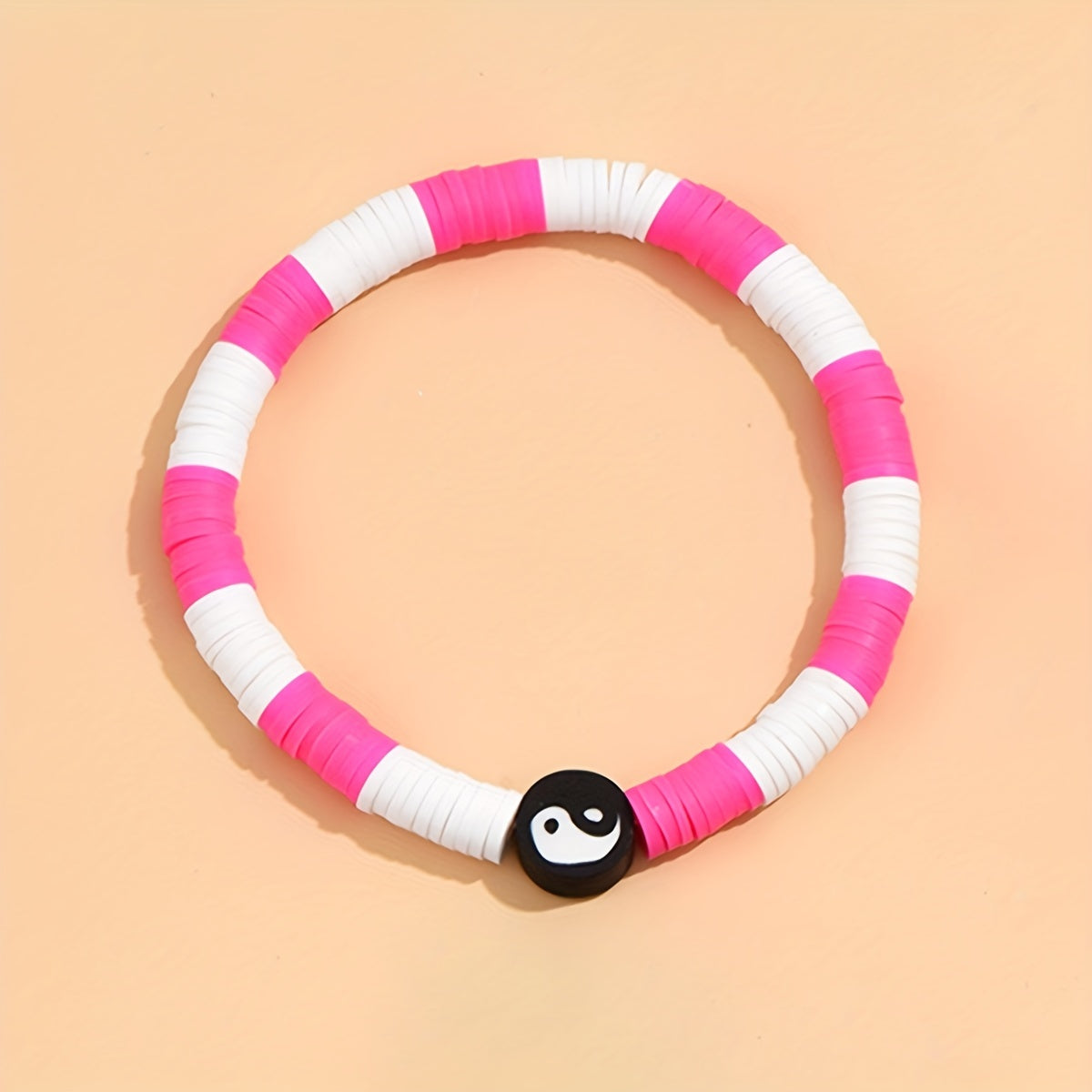 6 Pcs Soft Pottery Beaded Bracelet Set for Summer Beach