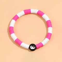 6 Pcs Soft Pottery Beaded Bracelet Set for Summer Beach