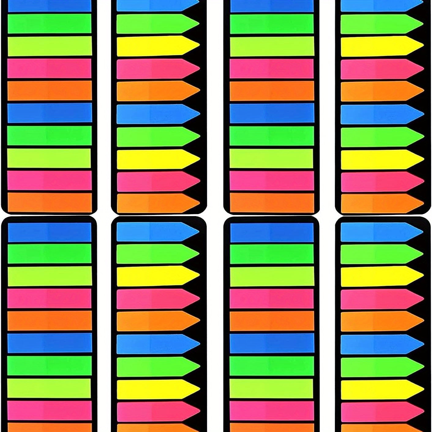 Neon Arrow Sticky Index Tabs, 1200/1600 Pcs