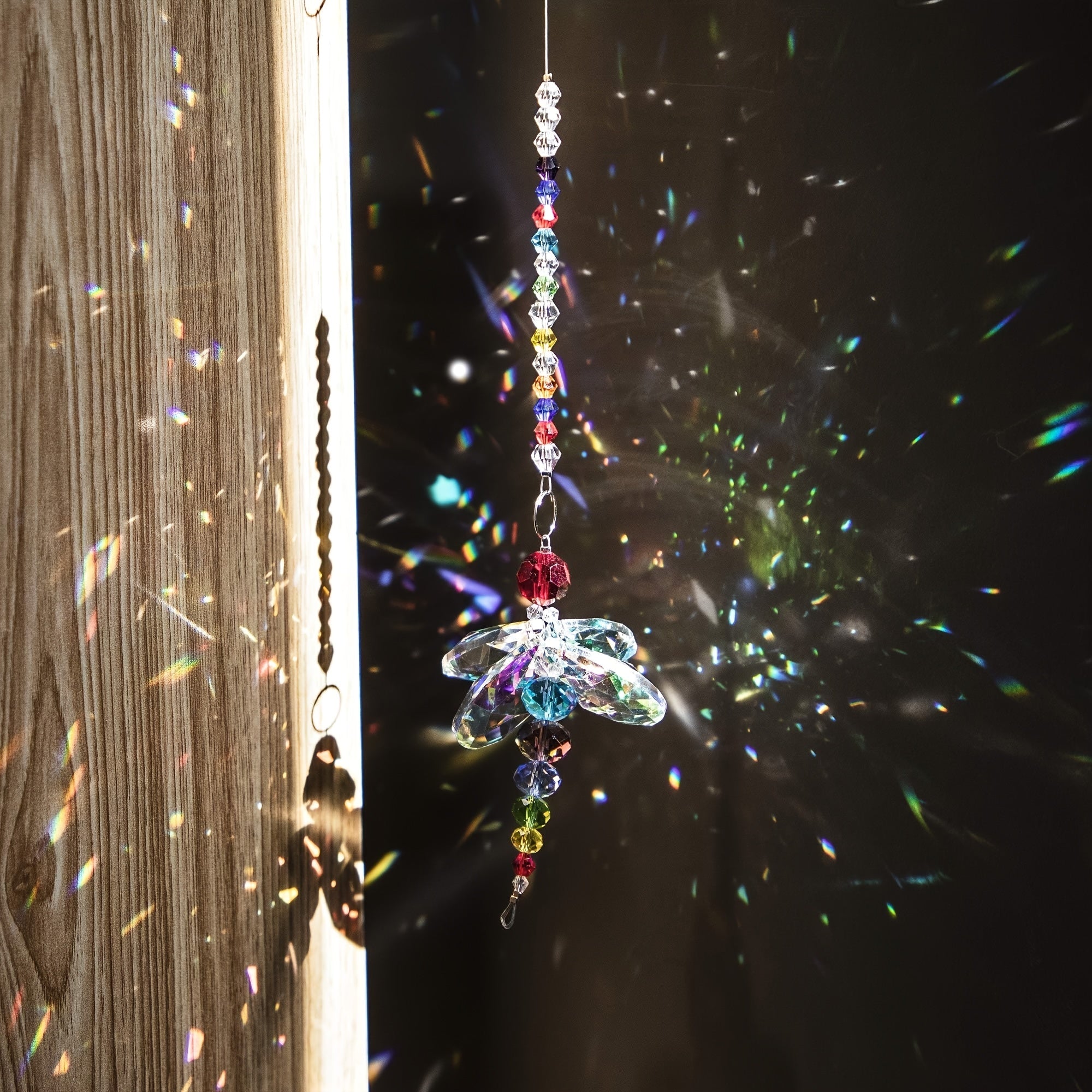 Dragonfly Chandelier Crystal Ball Prisms Rainbow Maker Beads Suncatcher