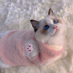 Winter Vest for Cats Plush Keep Warm Prevent Hair Loss
