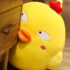 Yellow Chicken Plush Toy Stuffed Doll Cartoon Pillow Children's Gift