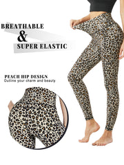 Leopard Print High Waist Leggings with Pocket