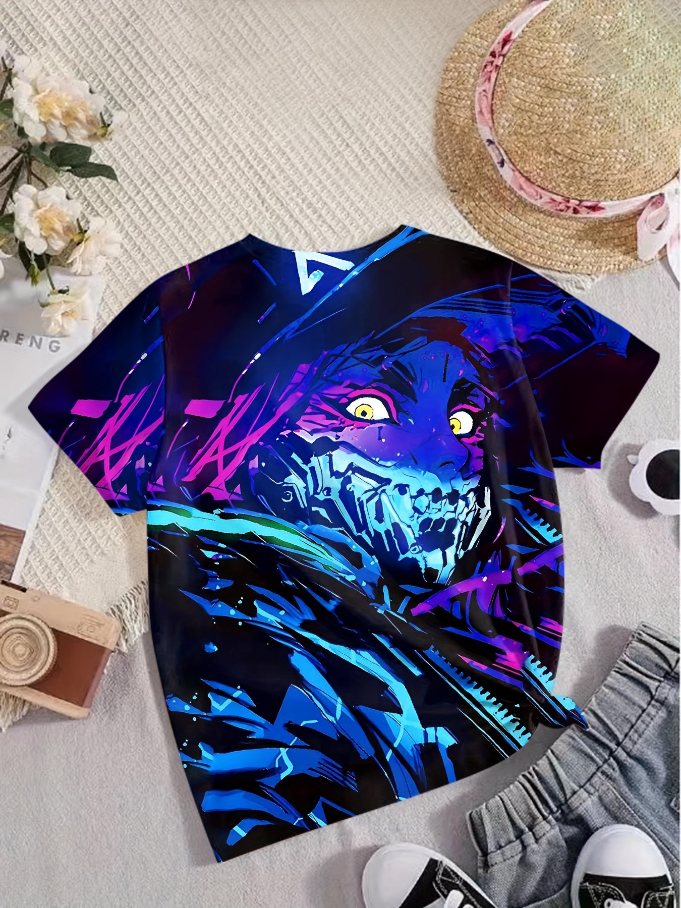 Anime Cartoon Graphic Girls T-shirt Summer Gift Outdoor