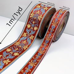 1yd Ethnic Retro Cloth Strips Curtain Lace DIY Clothing Accessories