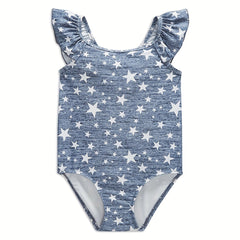 One Piece Landubi Little Star Print Girls Swimsuit