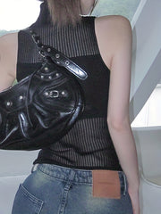 Sleeveless Mock Neck Top for Women