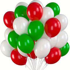 75pcs Christmas Latex Balloon Set Holiday Decor Party Favor Scene Decor