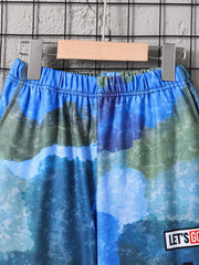 Boys Camo Style Letter Jogger Sweatpants