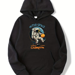 Spaceman Print Boys Hooded Sweatshirt