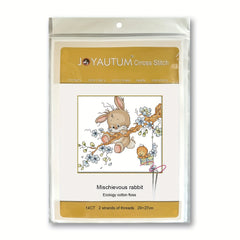 Naughty Rabbit Cross Stitch 14CT Cloth- Living Room & Bedroom Decor Gift