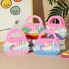 Kids Pony Silicone Crossbody Bag Girls Handbag
