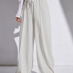 Elastic Waist Wide Leg Pants for Women